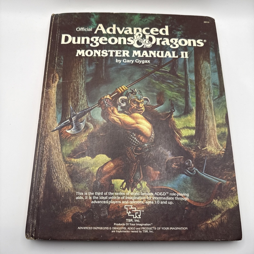 1983 - 1st ED. Advanced Dungeons & Dragons Monster Manual 2 II Gary Gygax TSR HC